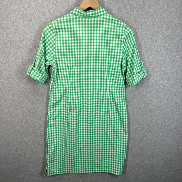Peter Millar x The Masters Gingham Shirt Dress Women's Size S Roll Tab Golf EUC - Picture 5 of 11